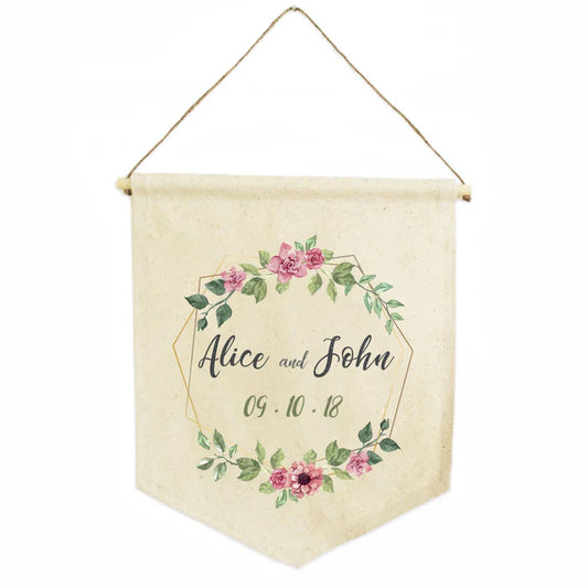 Personalized Natural Cotton Shield Banner