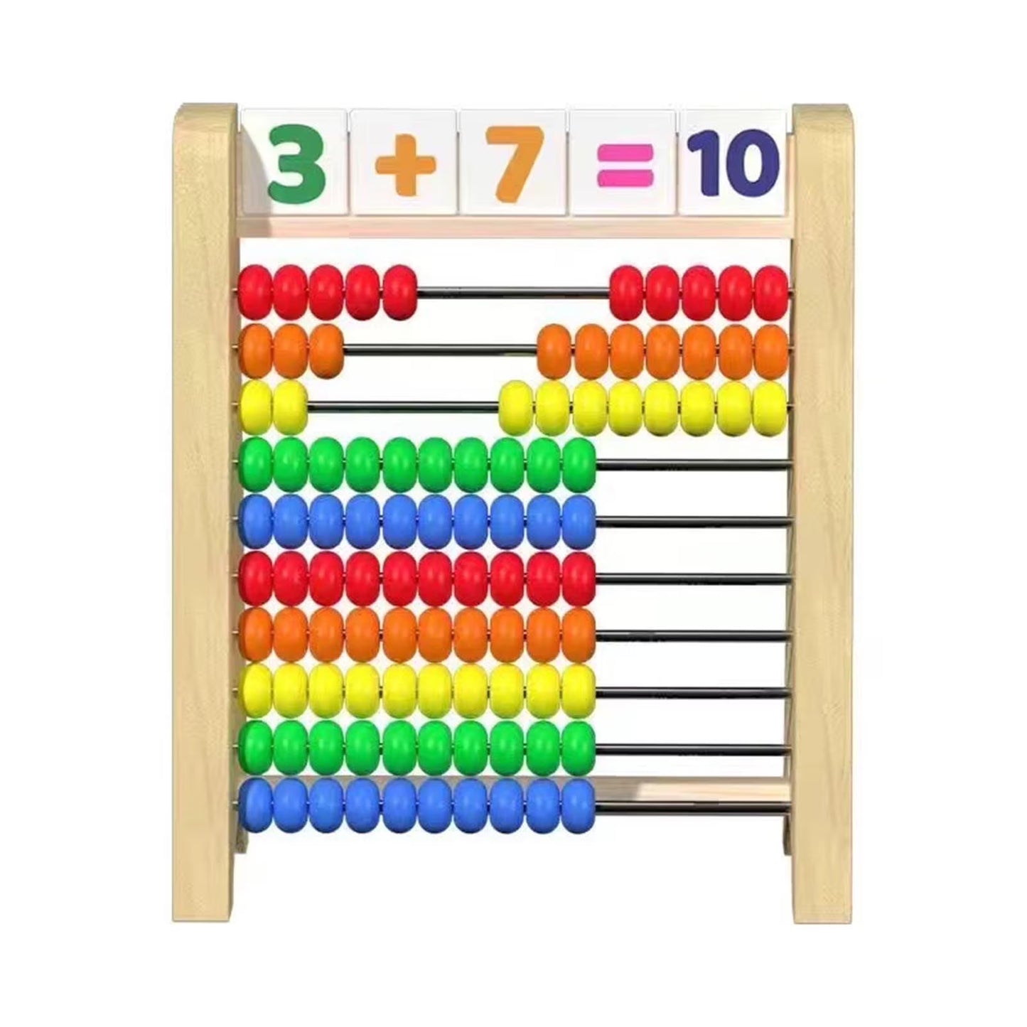 Preschool Math Learning Toy Wooden Abacus Set