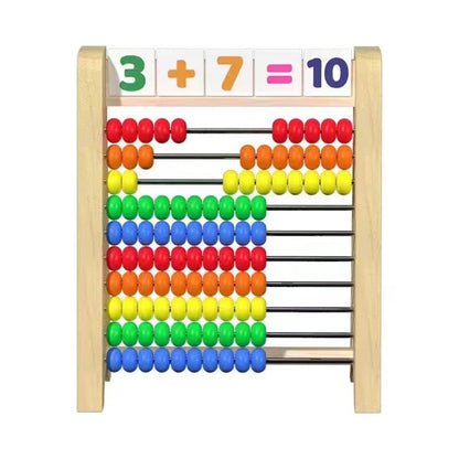 Preschool Math Learning Toy Wooden Abacus Set