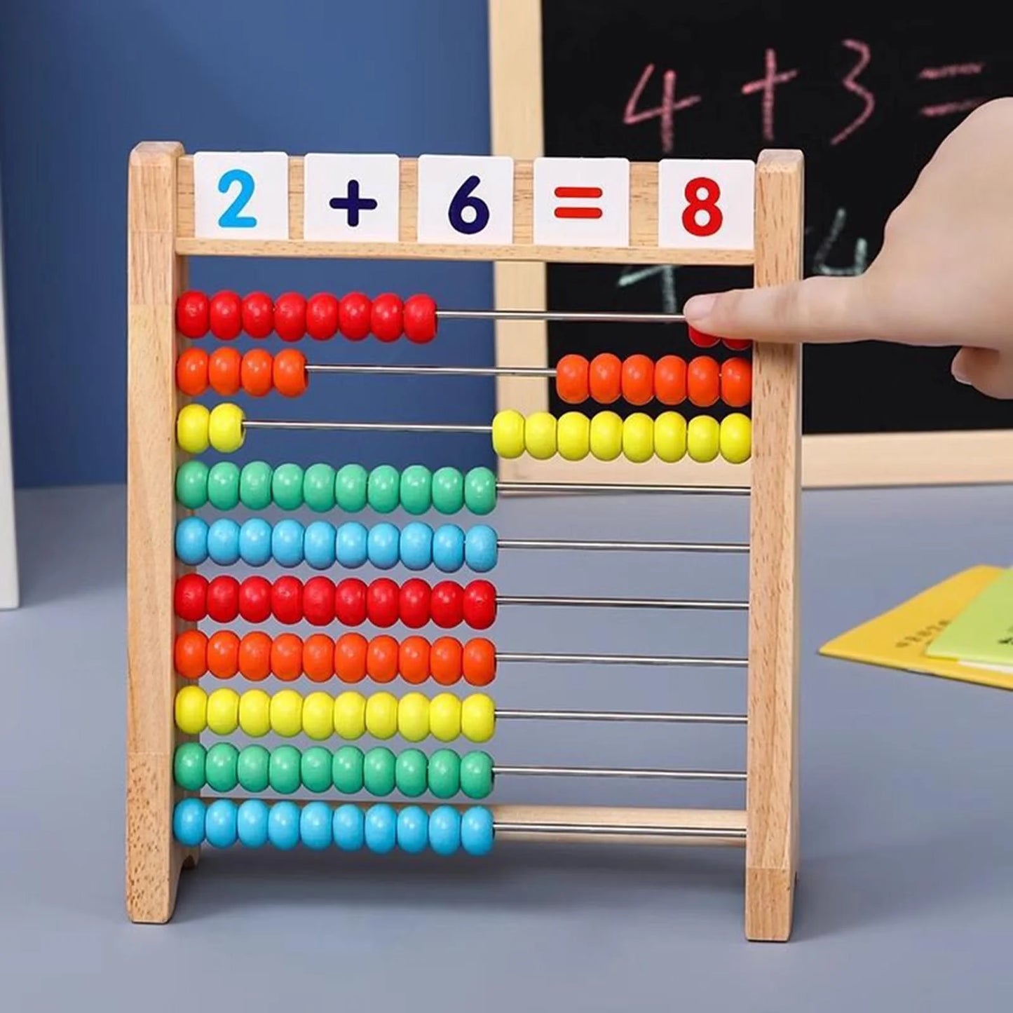 Preschool Math Learning Toy Wooden Abacus Set