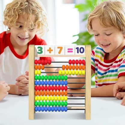 Preschool Math Learning Toy Wooden Abacus Set
