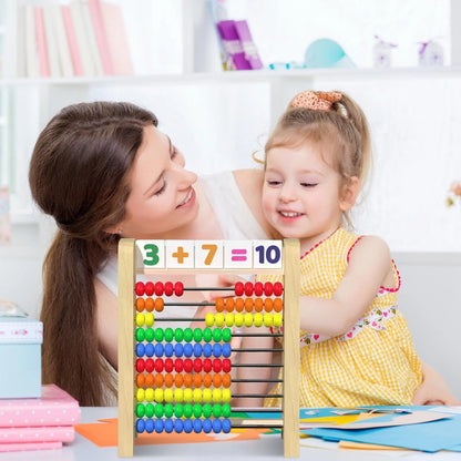 Preschool Math Learning Toy Wooden Abacus Set
