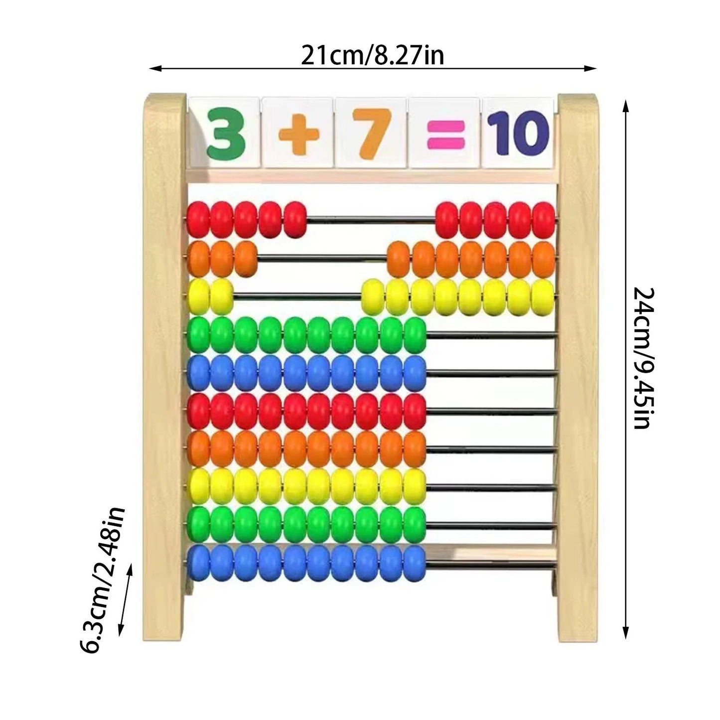 Preschool Math Learning Toy Wooden Abacus Set