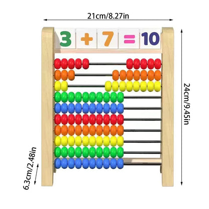 Preschool Math Learning Toy Wooden Abacus Set
