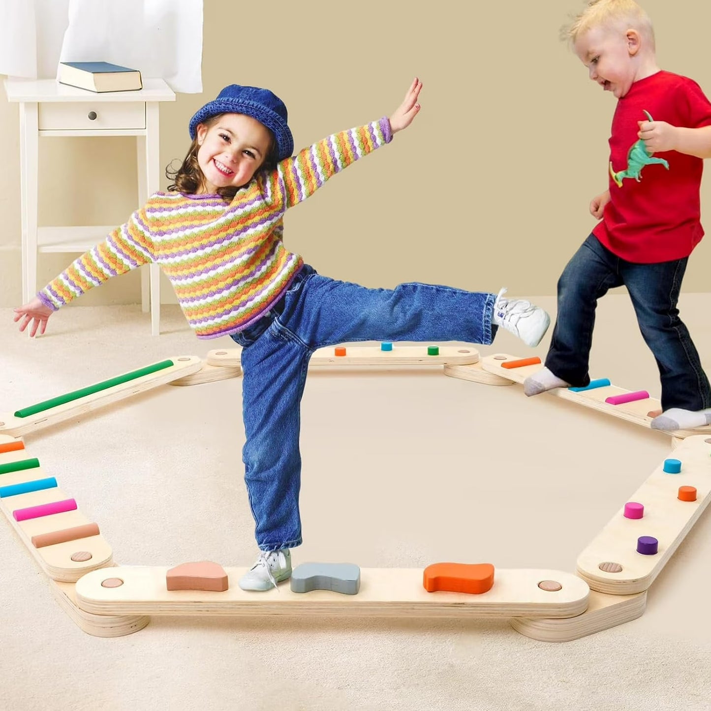 Ealing Wooden Balance Beam Set (6 Pieces)