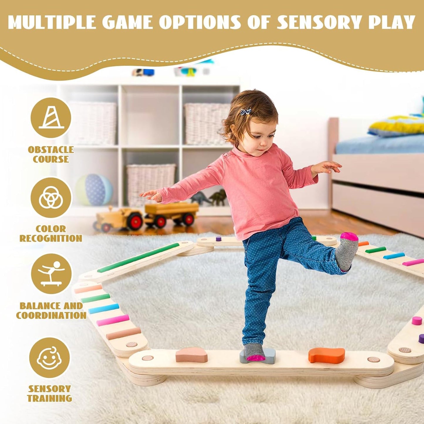Ealing Wooden Balance Beam Set (6 Pieces)
