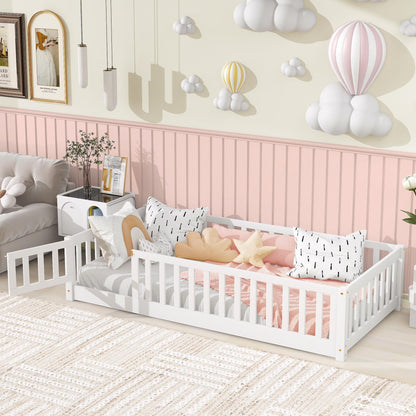 UHOMEPRO Twin Size Montessori Floor Bed