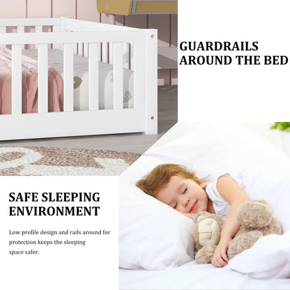 UHOMEPRO Twin Size Montessori Floor Bed