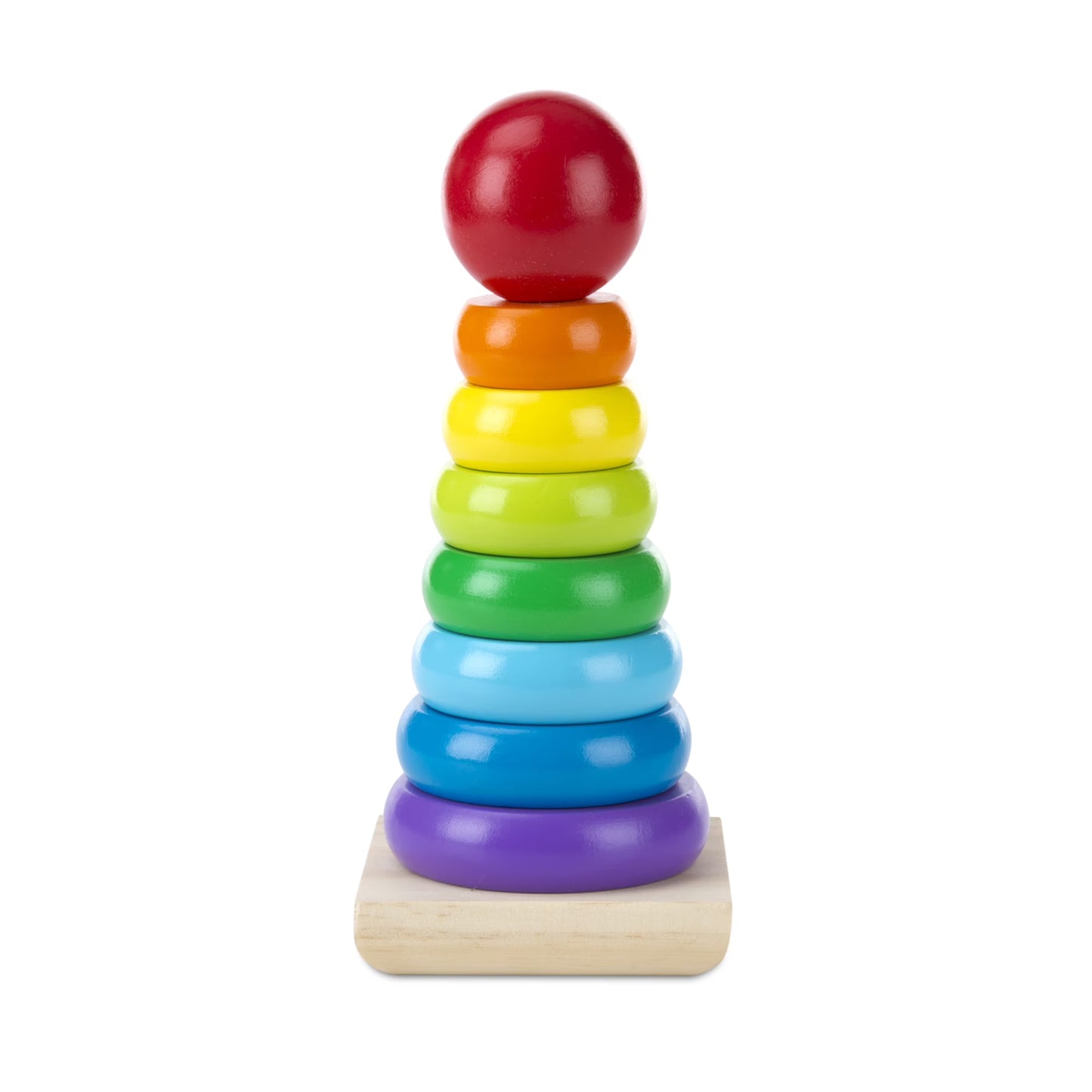 Melissa & Doug Rainbow Stacker Wooden Ring Toy