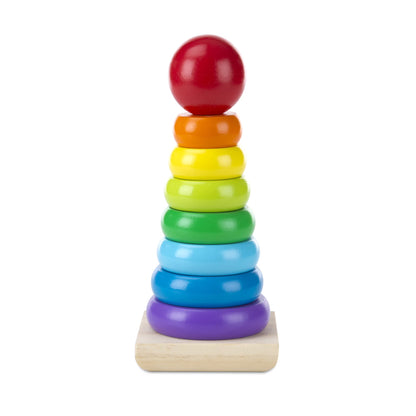 Melissa & Doug Rainbow Stacker Wooden Ring Toy