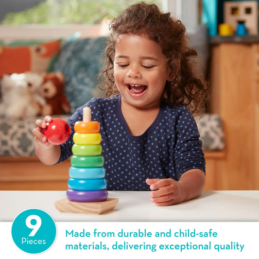 Melissa & Doug Rainbow Stacker Wooden Ring Toy