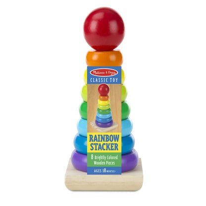 Melissa & Doug Rainbow Stacker Wooden Ring Toy
