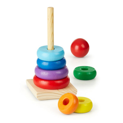 Melissa & Doug Rainbow Stacker Wooden Ring Toy